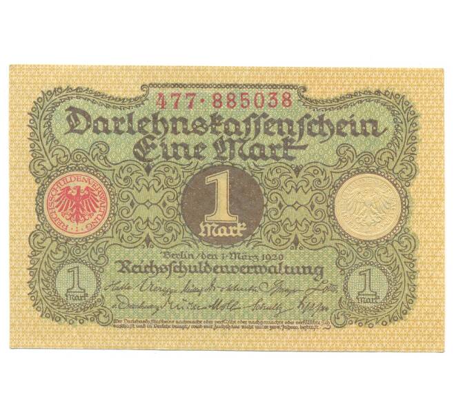 Банкнота 1 марка 1920 года Германия (Артикул B2-3830)