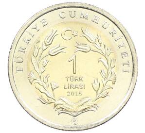 1 лира 2015 года Турция «Фауна Турции — Муфлон» — Фото №2