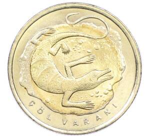 1 лира 2015 года Турция «Фауна Турции — Пустынный варан»