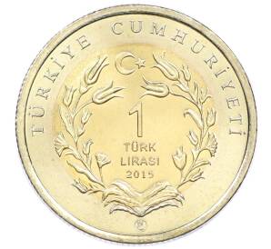 1 лира 2015 года Турция «Фауна Турции — Пустынный варан»