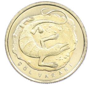 1 лира 2015 года Турция «Фауна Турции — Пустынный варан»