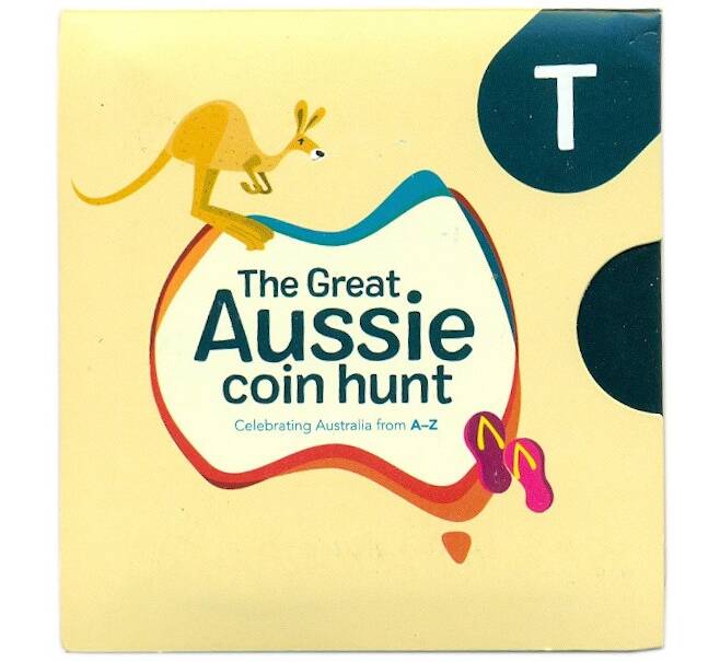 Монета 1 доллар 2019 года Австралия «Английский алфавит — Буква T» (Артикул: M2-83030)