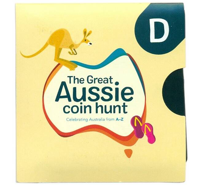 Монета 1 доллар 2019 года Австралия «Английский алфавит — Буква D» (Артикул: M2-83035)