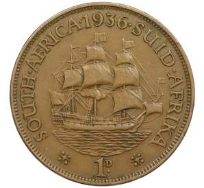 1 пенни 1936 года Британская Южная Африка — Фото №1