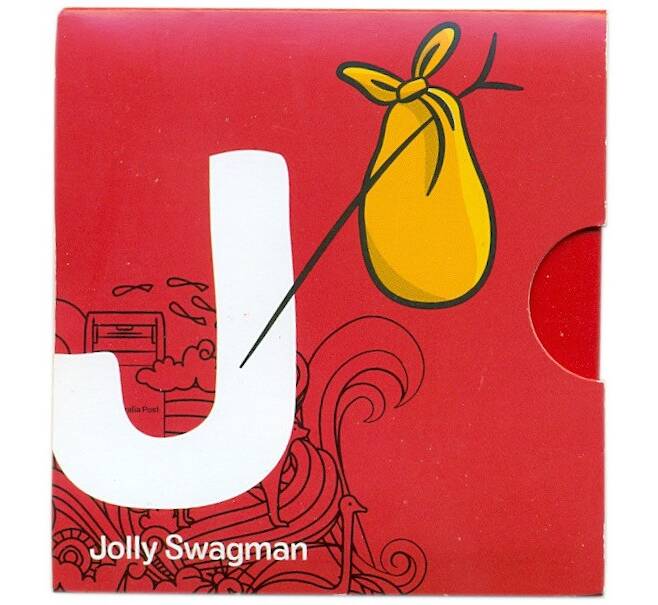 Монета 1 доллар 2021 года Австралия «Английский алфавит — Буква J» (Артикул: M2-83089)