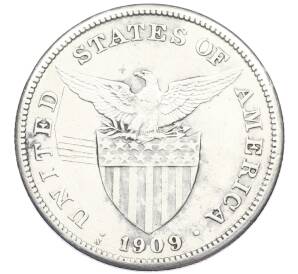 1 песо 1909 года Филиппины (администрация США) — Фото №2