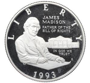 1/2 доллара (50 центов) 1993 года S США «Билль о правах — Джеймс Мэдисон» — Фото №1
