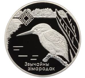 1 рубль 2008 года Белоруссия «Заказники Беларуси — Липичанская пуща (Обыкновенный зимородок)» — Фото №1