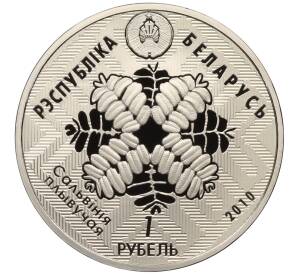 1 рубль 2010 года Белоруссия «Заказники Беларуси — Средняя Припять (Болотная черепаха)» — Фото №2