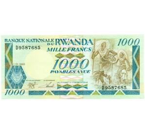 1000 франков 1988 года Руанда — Фото №1