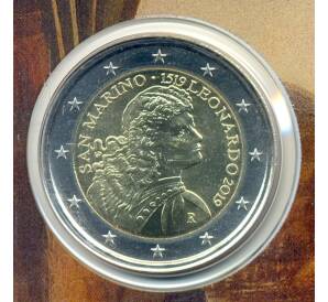 2 евро 2019 года Италия — 500 лет со дня смерти Леонардо да Винчи — Фото №1