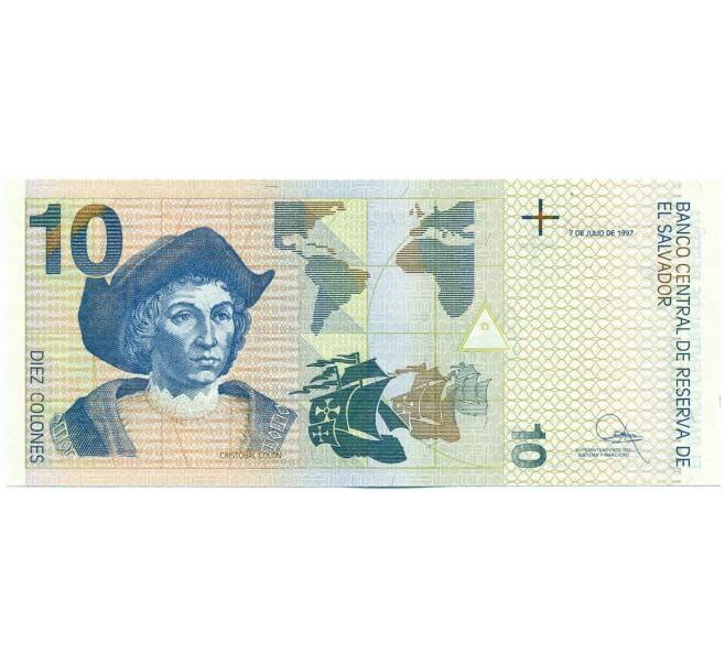 Банкнота 10 колонов 1997 года Сальвадор (Артикул: K12-46032) — Фото №1