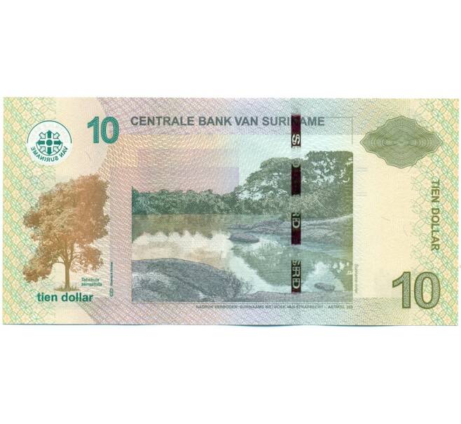 Банкнота 10 долларов 2012 года Суринам (Артикул: K12-46046) — Фото №2