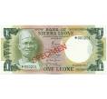 Банкнота 1 леоне 1978 года Сьерра-Леоне (ОБРАЗЕЦ) (Артикул: K12-46088) — Фото №1