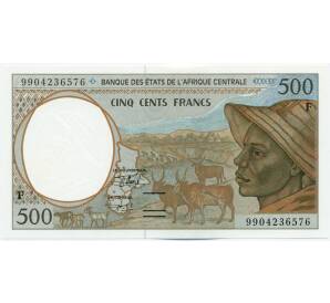 500 франков 1999 года Центрально-африканский валютный союз — литера F (ЦАР) — Фото №1