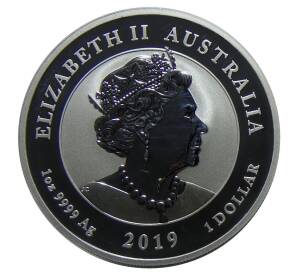 1 доллар 2019 года Австралия — 50 лет полета на Луну