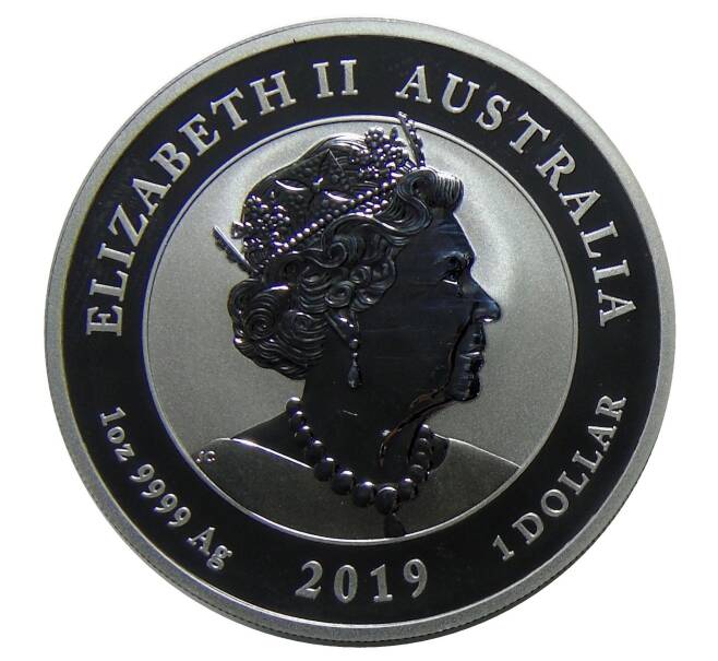 Монета 1 доллар 2019 года Австралия — 50 лет полета на Луну (Артикул M2-30680)