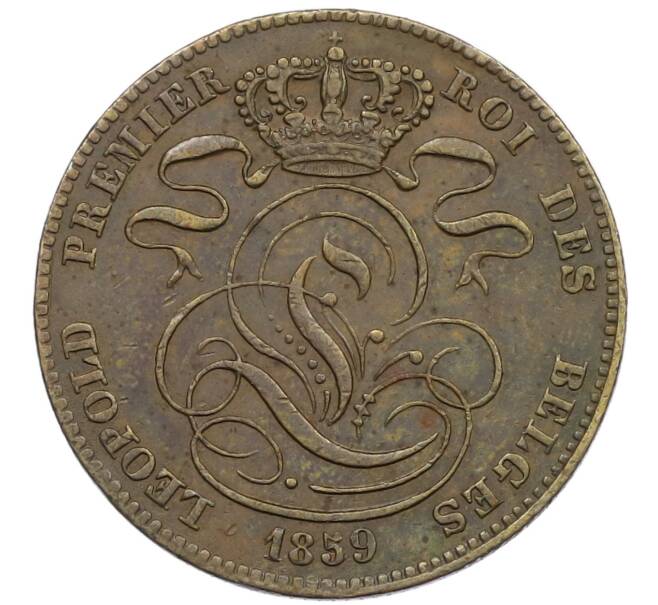 Монета 5 сантимов 1859 года Бельгия (Артикул: K27-86457) — Фото №2
