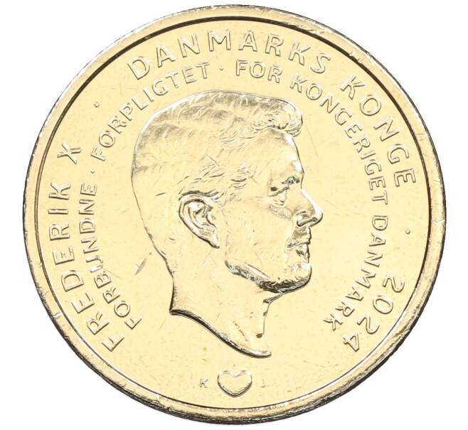 Монета 20 крон 2024 года Дания «Отречение королевы Маргрете II от престола» (Артикул: T11-15720) — Фото №1