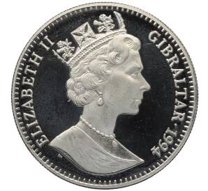 2.8 экю 1994 года Гибралтар «Мифология — Крылатая Победа» — Фото №2