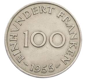 100 франков 1955 года Саар — Фото №1
