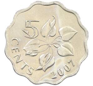 5 центов 2007 года Свазиленд — Фото №1