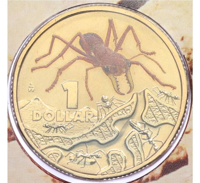 Монета 1 доллар 2014 года Австралия «Муравьи-бульдоги» (в конверте с маркой) (Артикул: T11-16326) — Фото №1