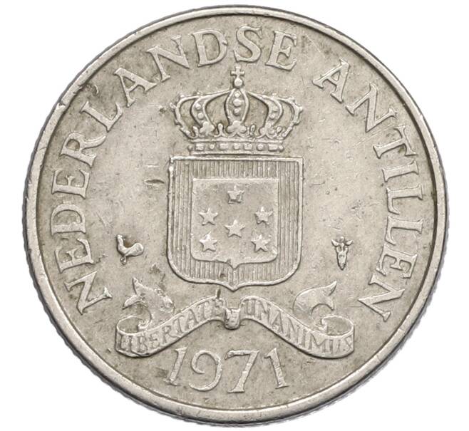Монета 25 центов 1971 года Нидерландские Антильские острова (Артикул: K12-47141) — Фото №1