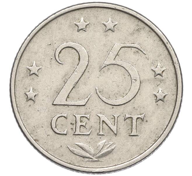 Монета 25 центов 1971 года Нидерландские Антильские острова (Артикул: K12-47141) — Фото №2