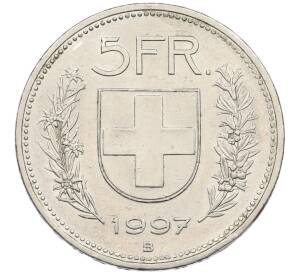5 франков 1997 года Швейцария — Фото №1