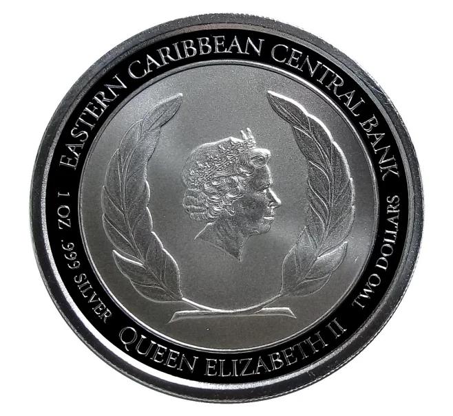 Монета 2 доллара 2018 года Восточные Карибы — Ангилья (Артикул M2-30845)