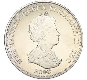 1 крона 2008 года Тристан-да-Кунья «Исторические и знаменитые корабли Королевского флота — HMS Sceptre» — Фото №2