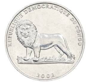 50 сантимов 2002 года Конго (ДРК) «Животные — Горилла» — Фото №2