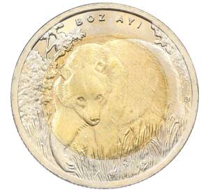 1 лира 2011 года Турция «Фауна Турции — Медведь» — Фото №1