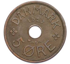 5 эре 1927 года Дания — Фото №1