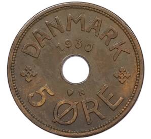 5 эре 1930 года Дания — Фото №1