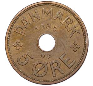 5 эре 1934 года Дания — Фото №1