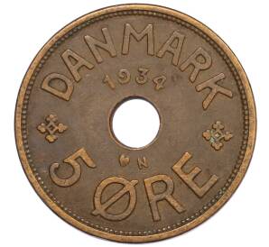 5 эре 1934 года Дания — Фото №1