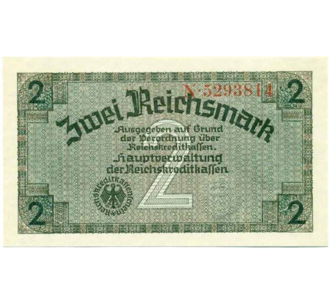 Банкнота 2 рейхсмарки 1940 года Германия (Для оккупированных территорий) (Артикул: B2-13487) — Фото №1