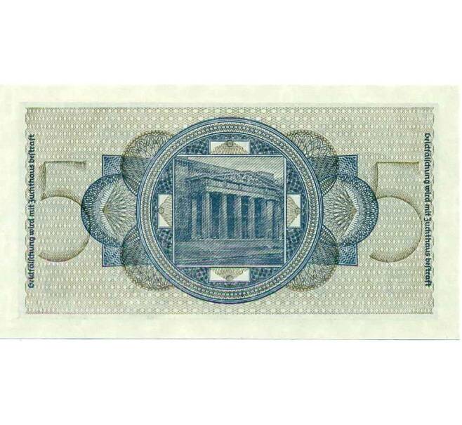 Банкнота 5 рейхсмарок 1940 года Германия (Для окупированных территорий) (Артикул: B2-13498) — Фото №2