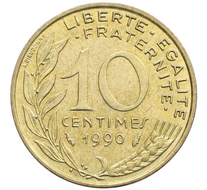 Монета 10 сантимов 1990 года Франция (Артикул: K12-48409) — Фото №1