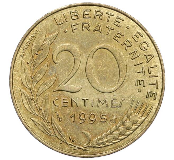 Монета 20 сантимов 1995 года Франция (Артикул: K12-48506) — Фото №1