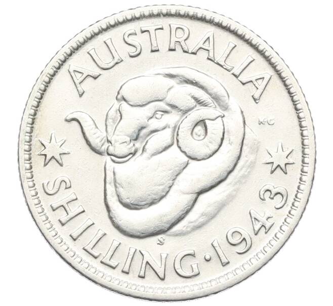 Монета 1 шиллинг 1943 года S Австралия (Артикул: K12-48618) — Фото №1