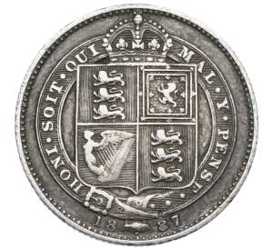 1 шиллинг 1887 года Великобритания — Фото №1