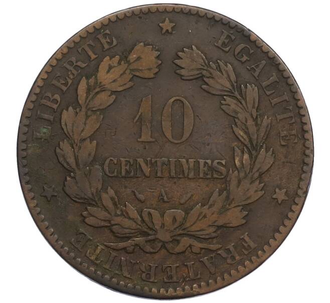 Монета 10 сантимов 1891 года А Франция (Артикул: K12-48825) — Фото №2