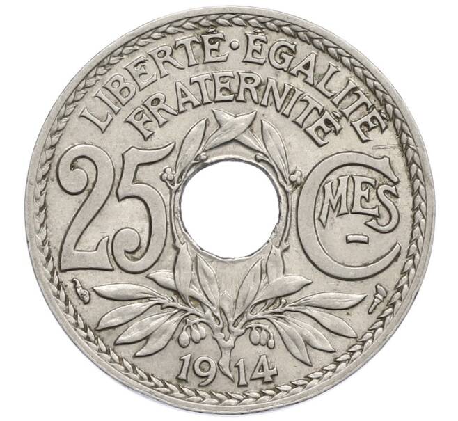 Монета 25 сантимов 1914 года Франция (Артикул: K12-48861) — Фото №1