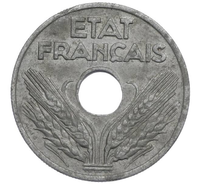 Монета 20 сантимов 1942 года Франция (Артикул: K12-48871) — Фото №2
