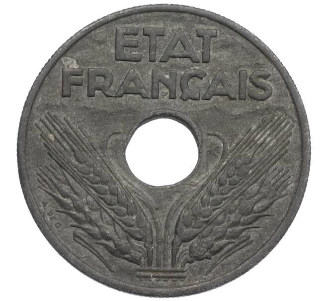 Монета 20 сантимов 1942 года Франция (Артикул: K12-48875) — Фото №2