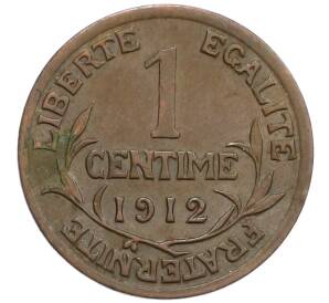 1 сантим 1912 года Франция — Фото №1