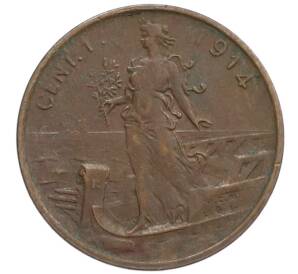 1 чентезимо 1914 года Италия — Фото №1